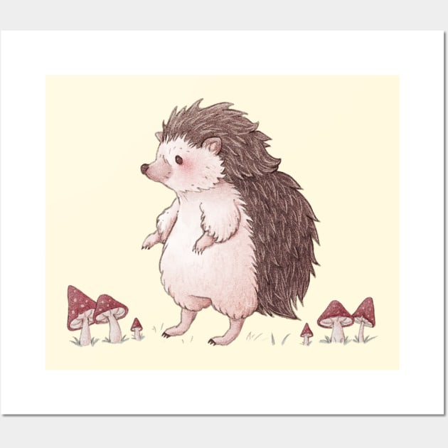 Cute Hedgehog Wall Art by fairydropart